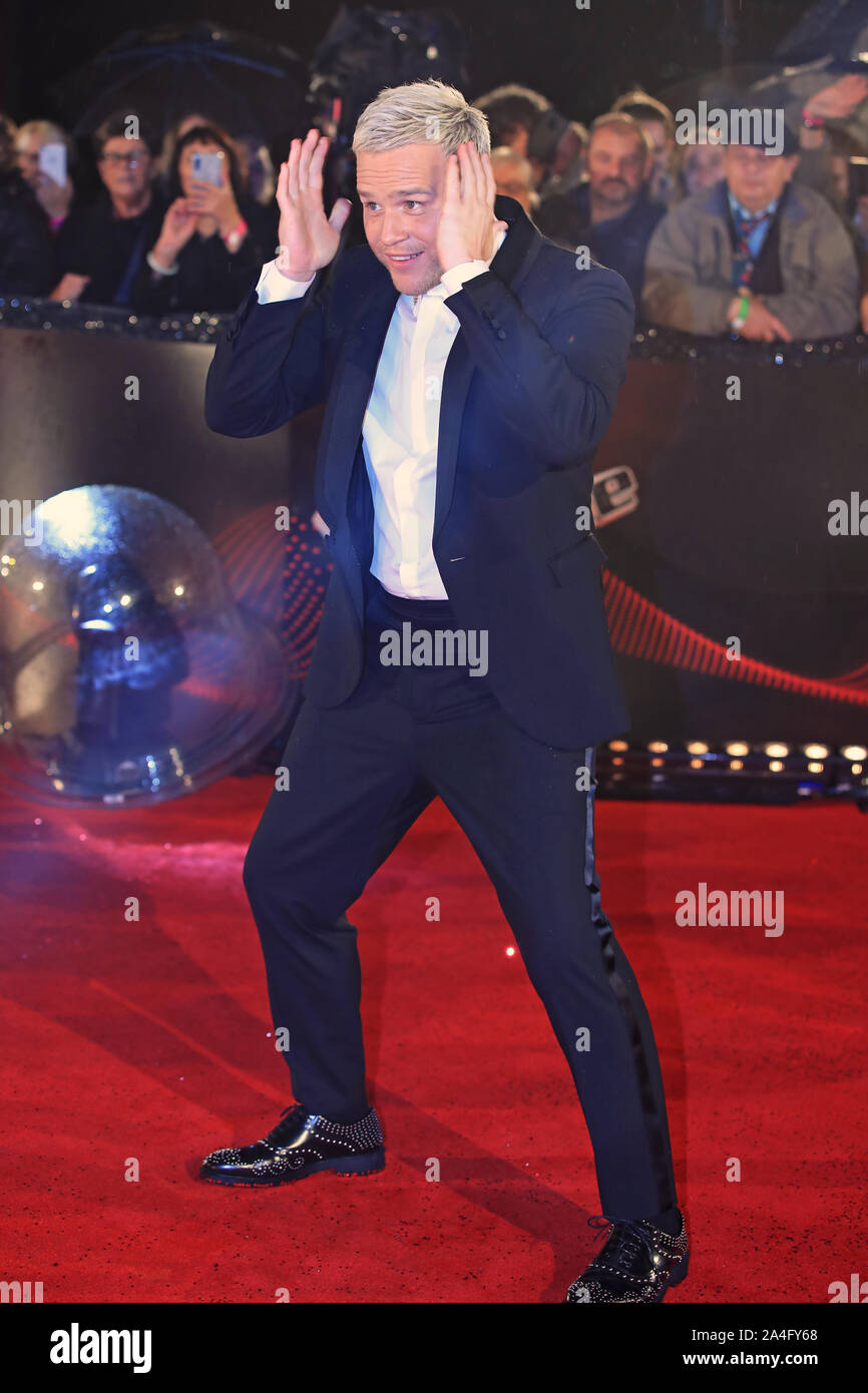 The Voice UK coach Olly Murs arrives for the blind auditions in Salford