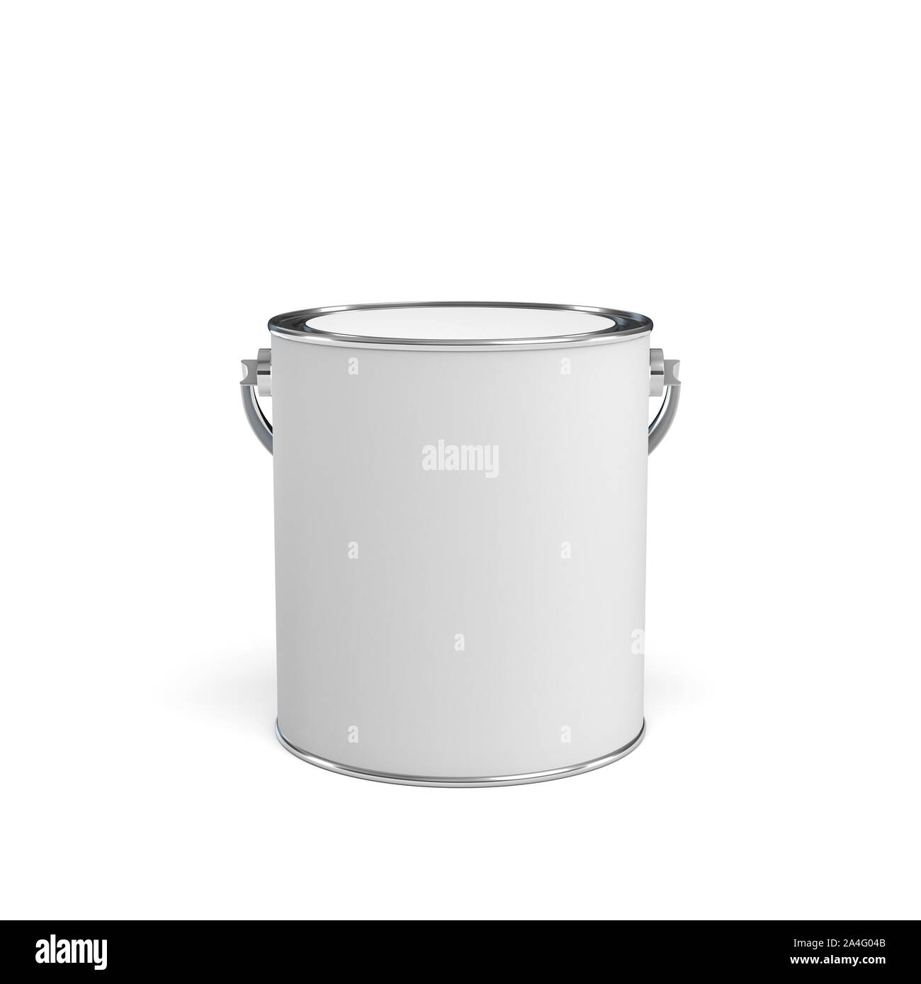 3d rendering of a closed paint bucket isolated on white background. Painting tools. DIY. Homebuilding and renovation. Stock Photo