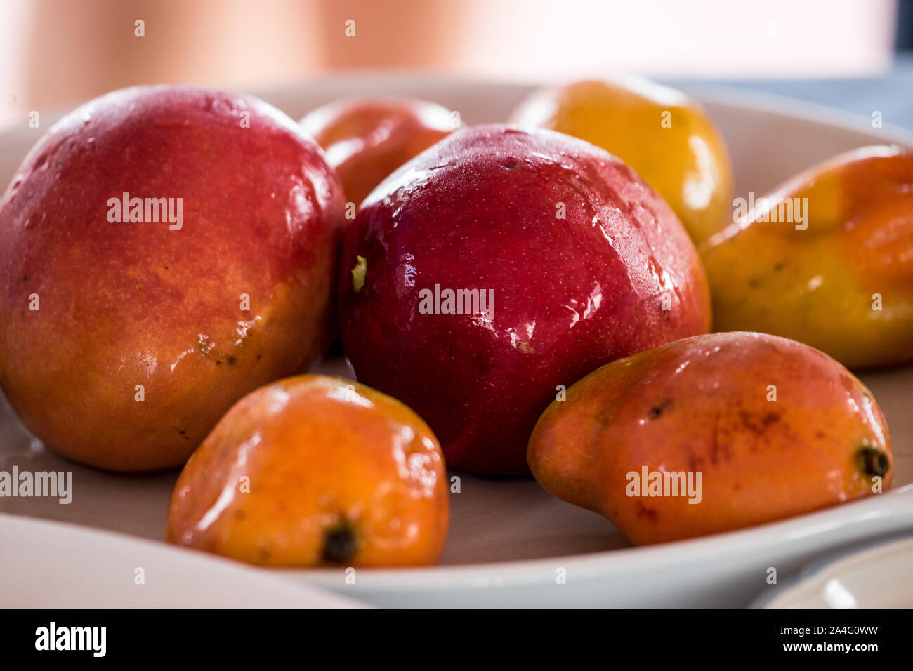 fresh mangoes ready to eat Stock Photo Alamy