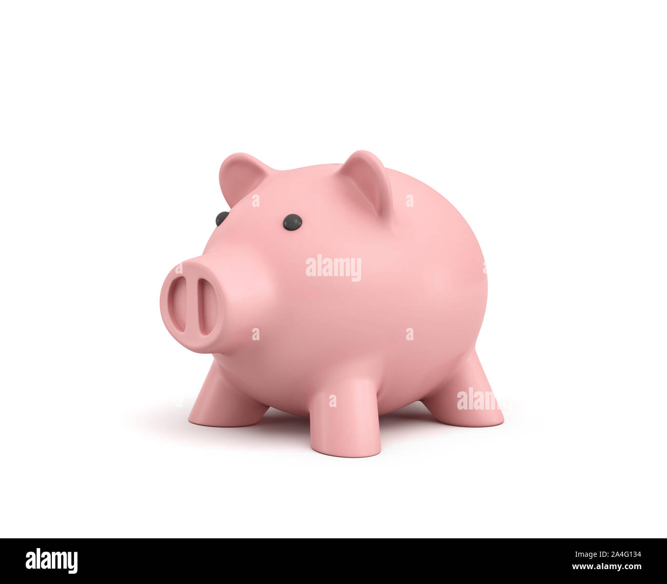 3d rendering of a pink ceramic piggy bank isolated on white background ...