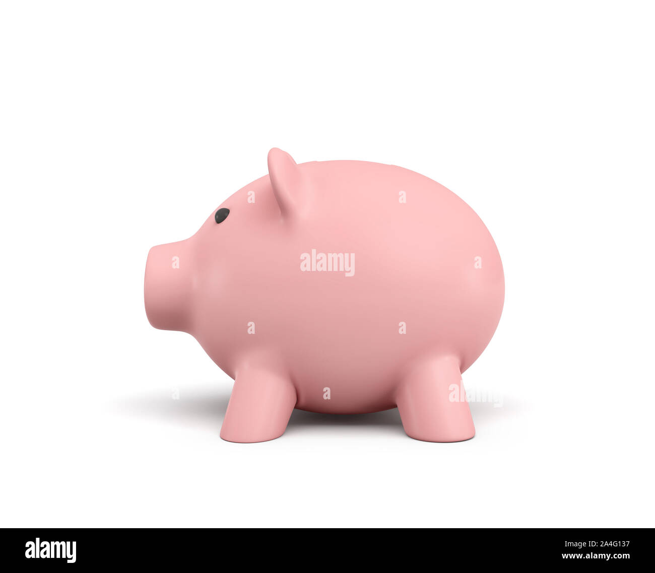 3d rendering of a pink ceramic piggy bank isolated on white background ...