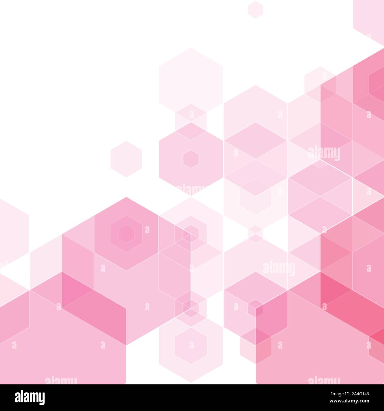 abstract vector background. pink hexagons. polygonal style Stock Vector