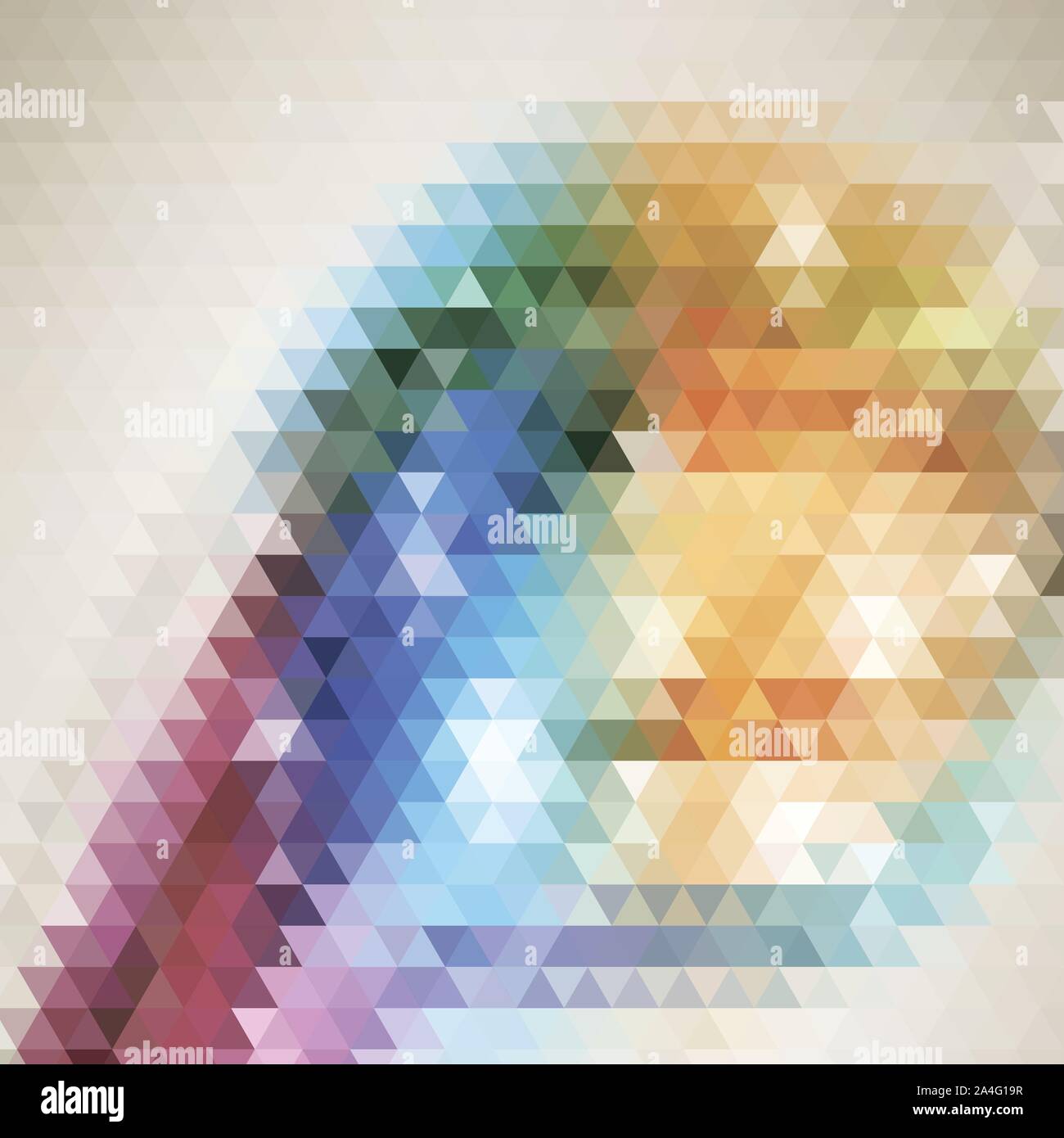 Dark Multicolor vector gradient triangles texture with a heart in a centre. Abstract illustration with an elegant triangles. Best triangular design fo Stock Vector