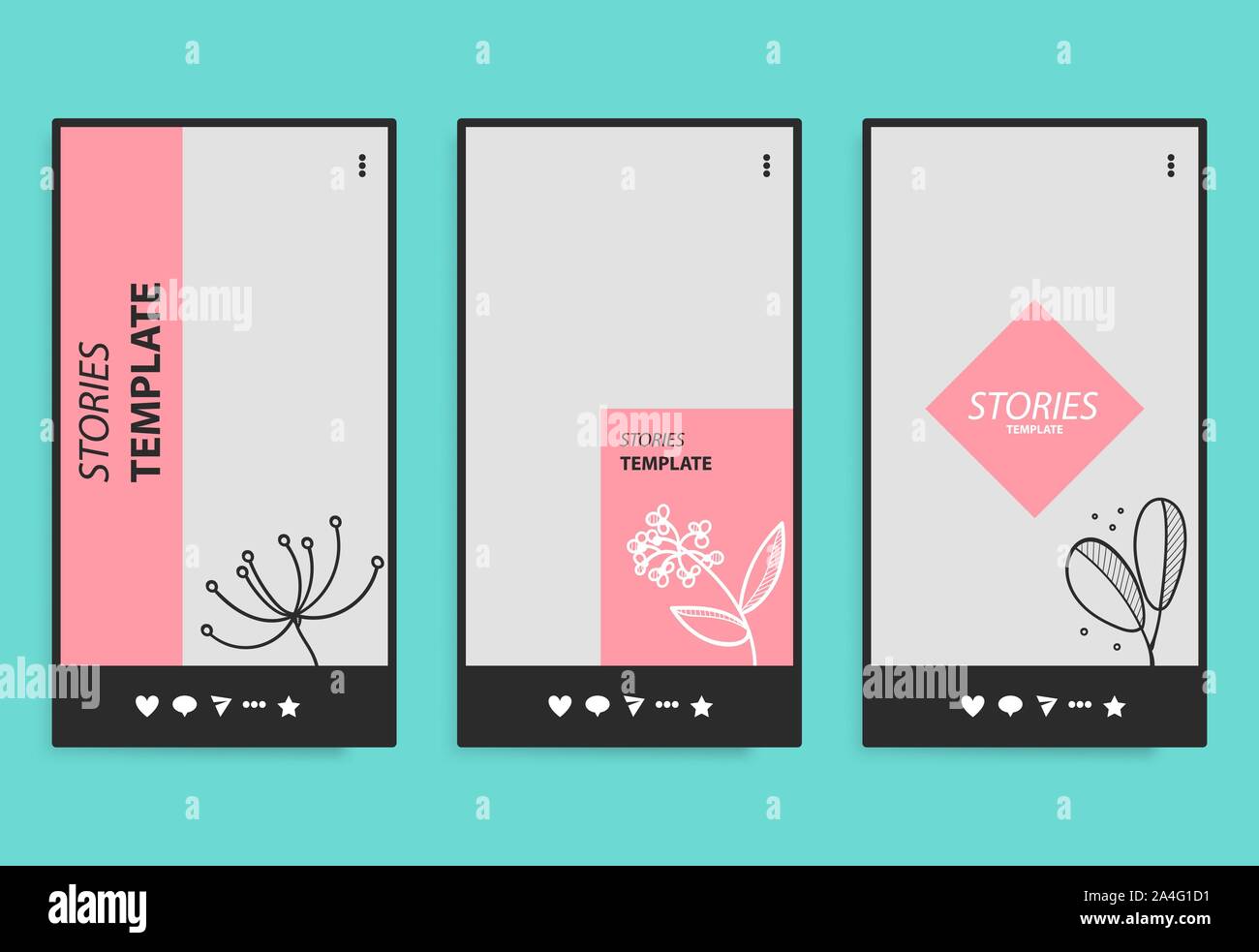Botanical Stories Template For Mobile Phone Social Background