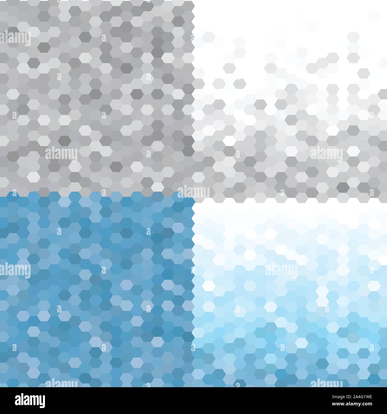 Triangle pattern set Frosty Morning . Vector seamless geometric backgrounds Stock Vector