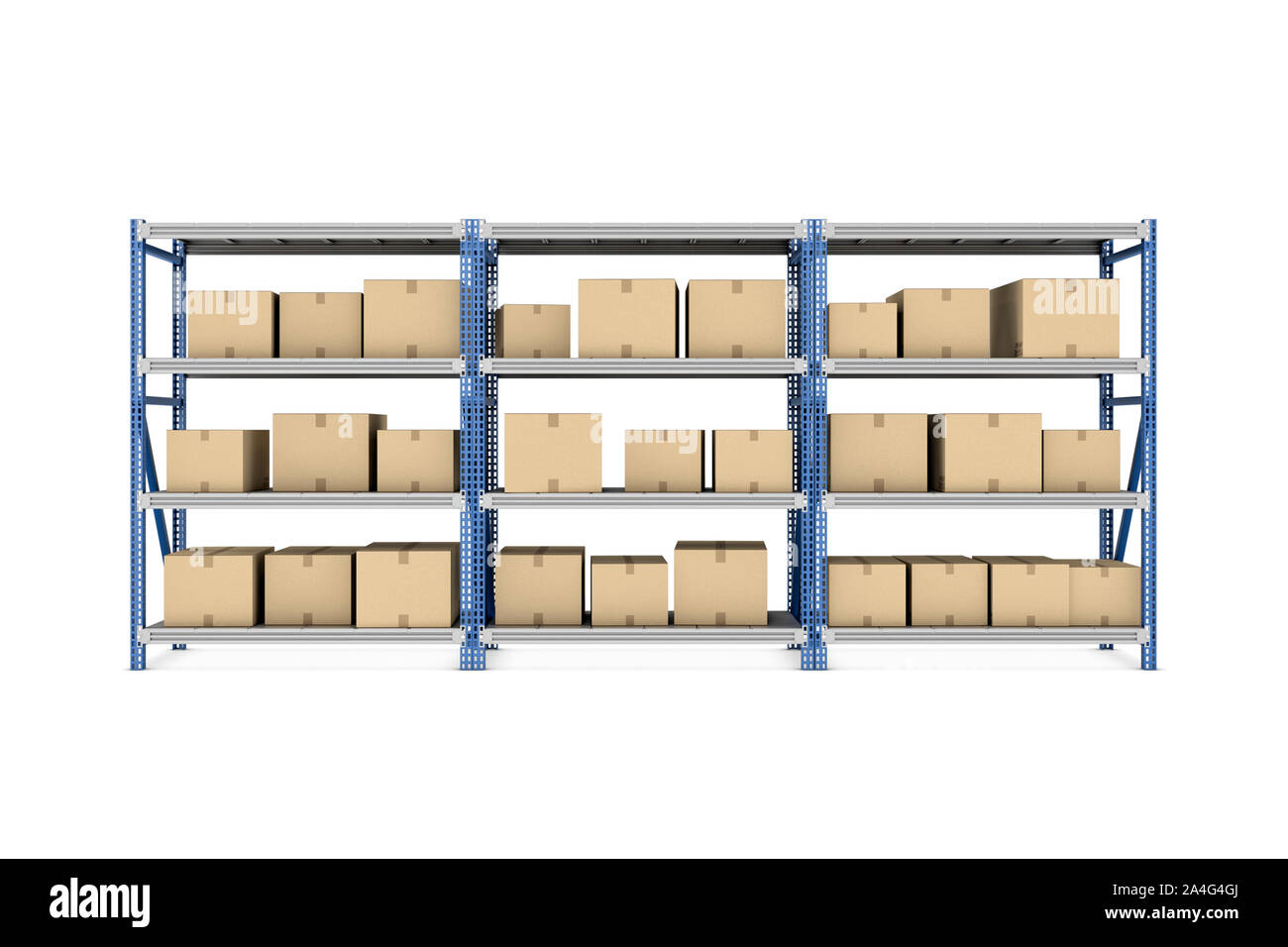 Warehouse storage racks boxes goods Cut Out Stock Images & Pictures Alamy
