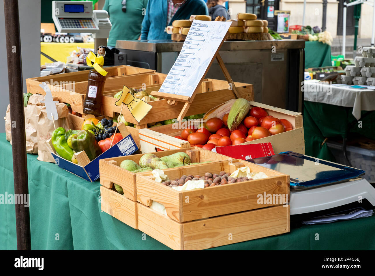 Market of seasonal, fresh and organic products in León. Spain Stock Photo