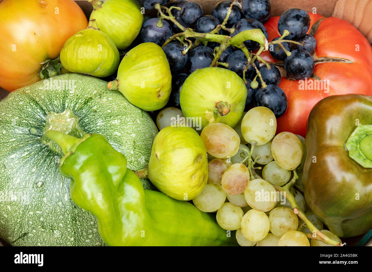 Vegetables in the local organic products market in León. Spain Stock Photo