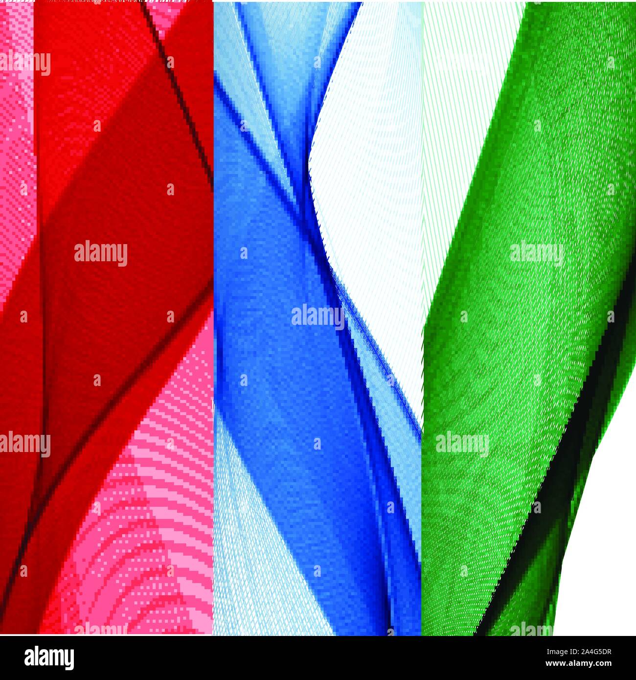 Set of abstract banners colored waves Stock Vector