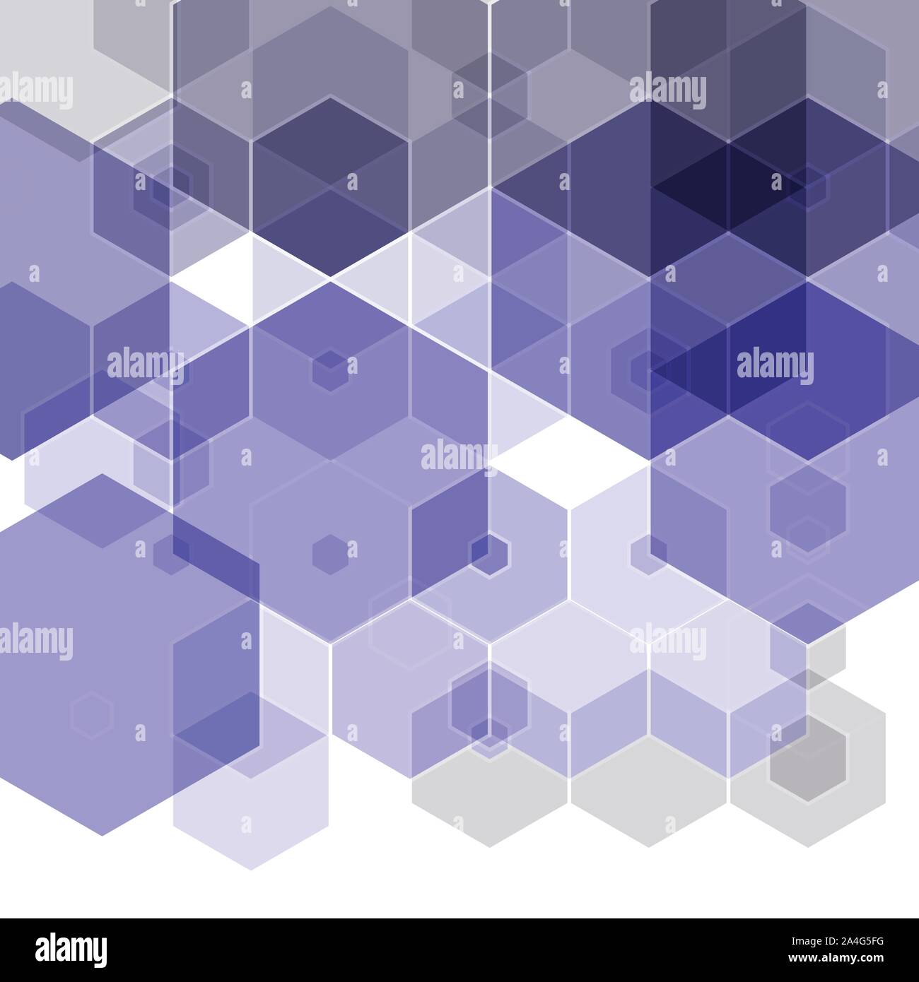 Bright blue tech geometric background with hexagons. Vector design Stock Vector