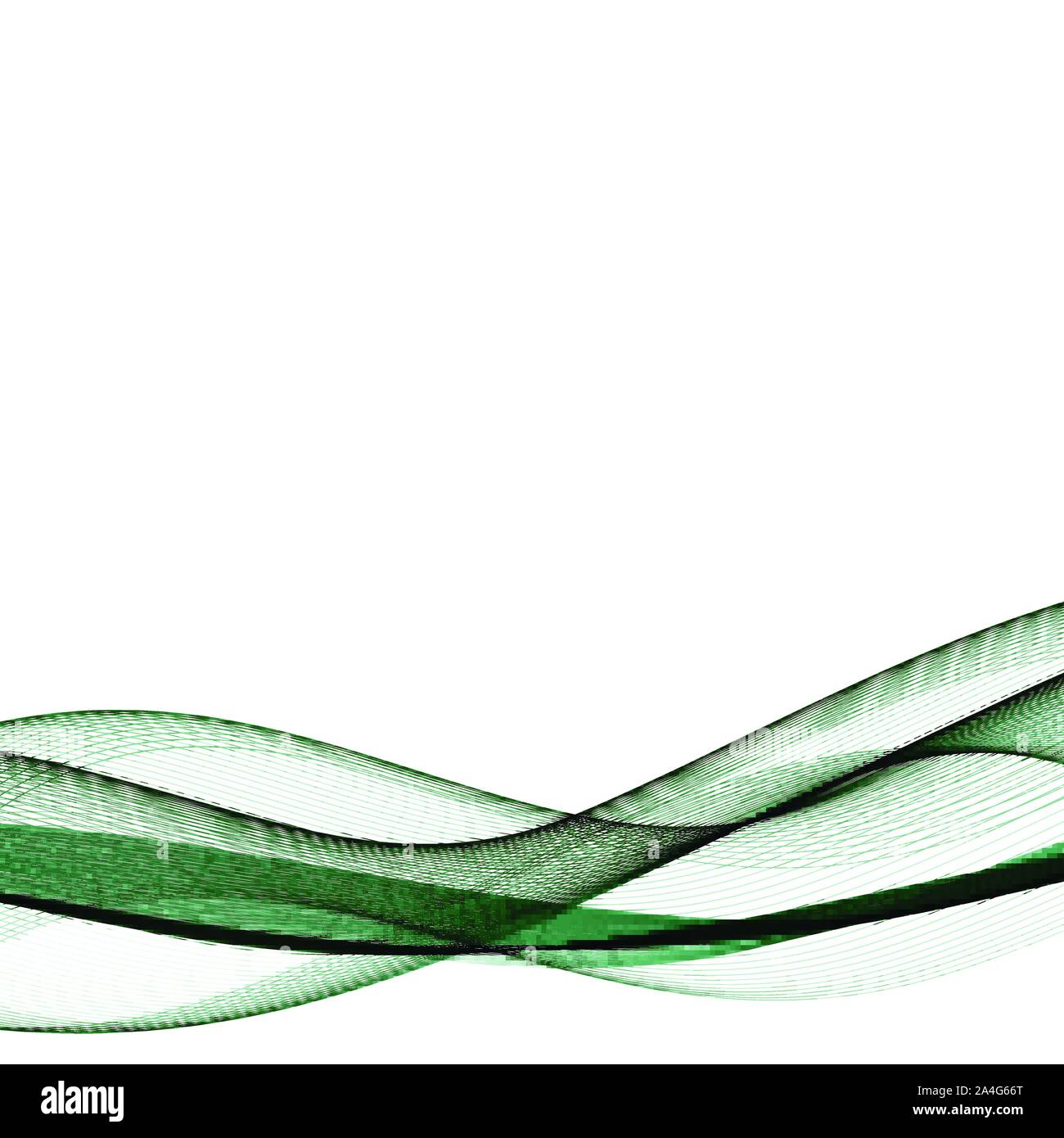 abstract green wave. vector background. presentation template Stock