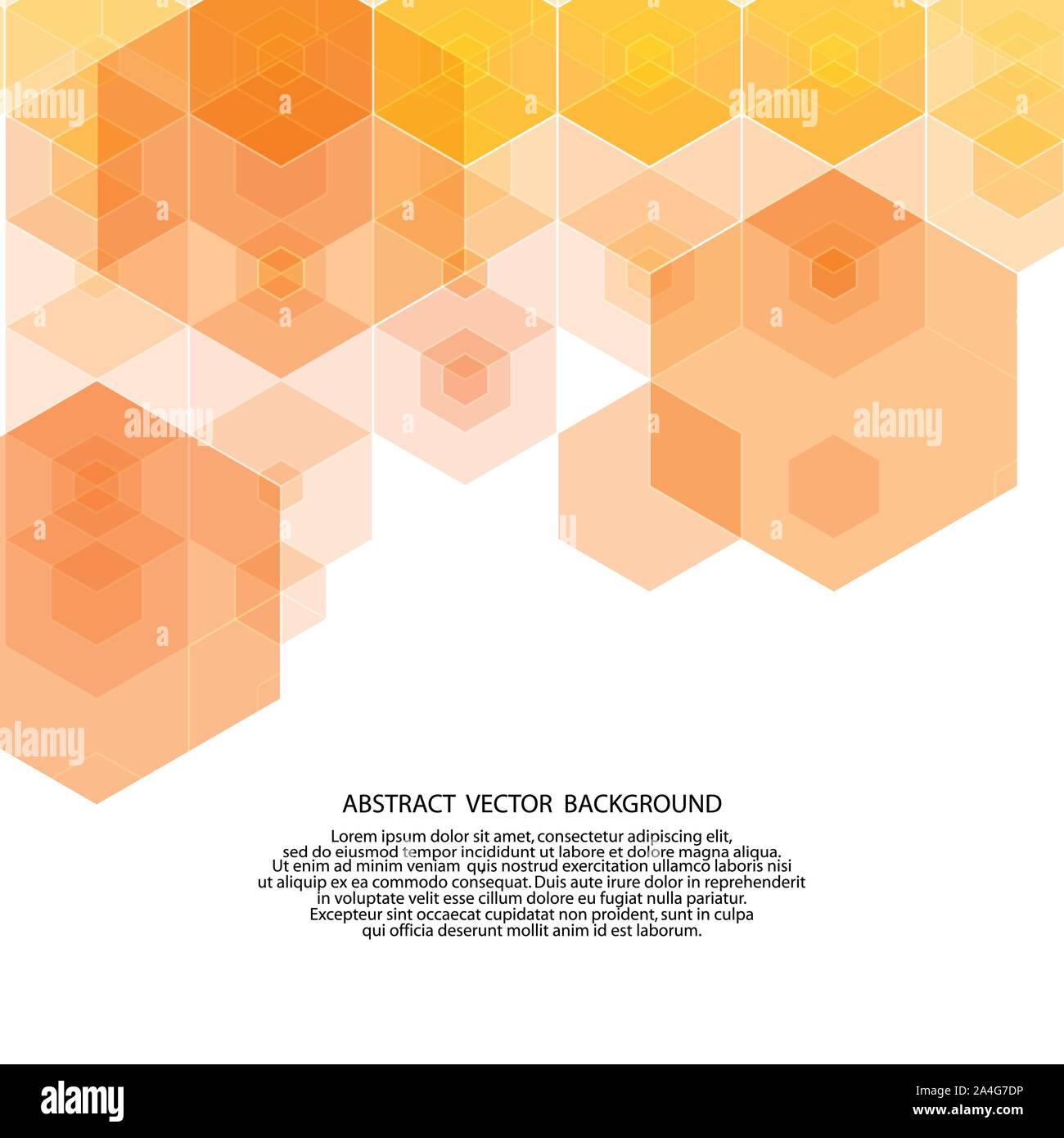 hexagon orange background. abstract vector illustration Stock Vector ...