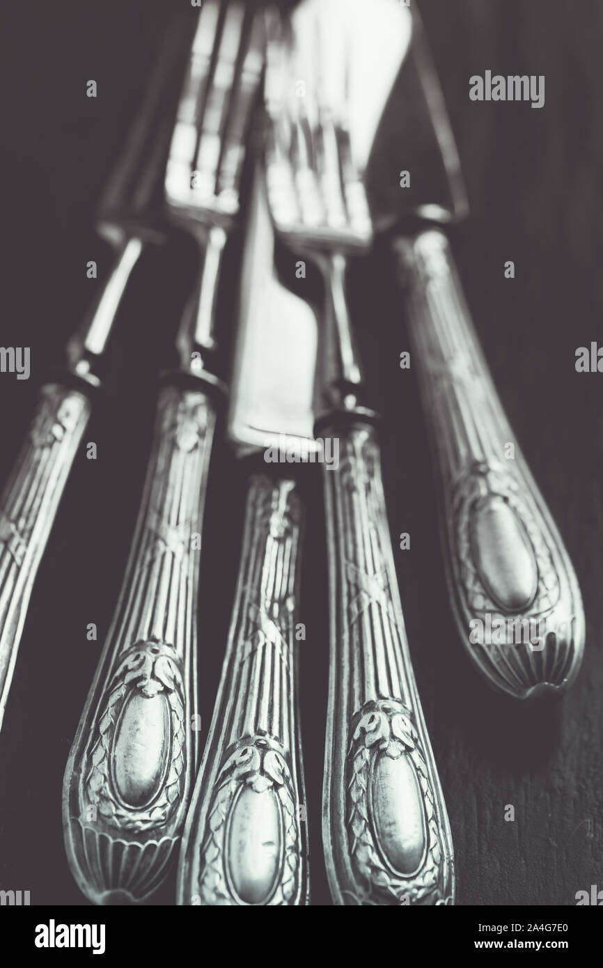 Vintage cutlery Stock Photo