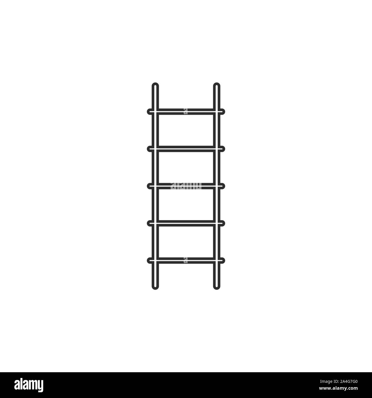 Ladder, Stairs icon. Vector illustration, flat design. Stock Vector