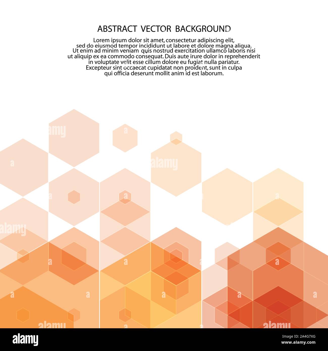 orange hexagon background. abstract vector illustration Stock Vector ...
