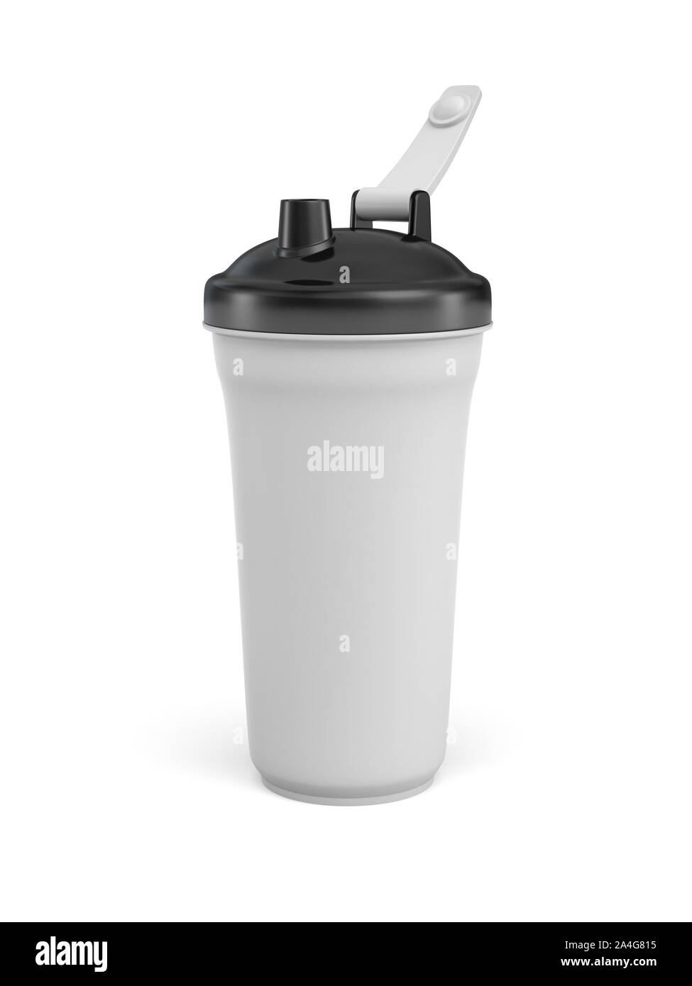 https://c8.alamy.com/comp/2A4G815/3d-rendering-of-white-shaker-with-black-covers-on-white-background-fitness-accessories-kitchenware-healthy-eating-2A4G815.jpg
