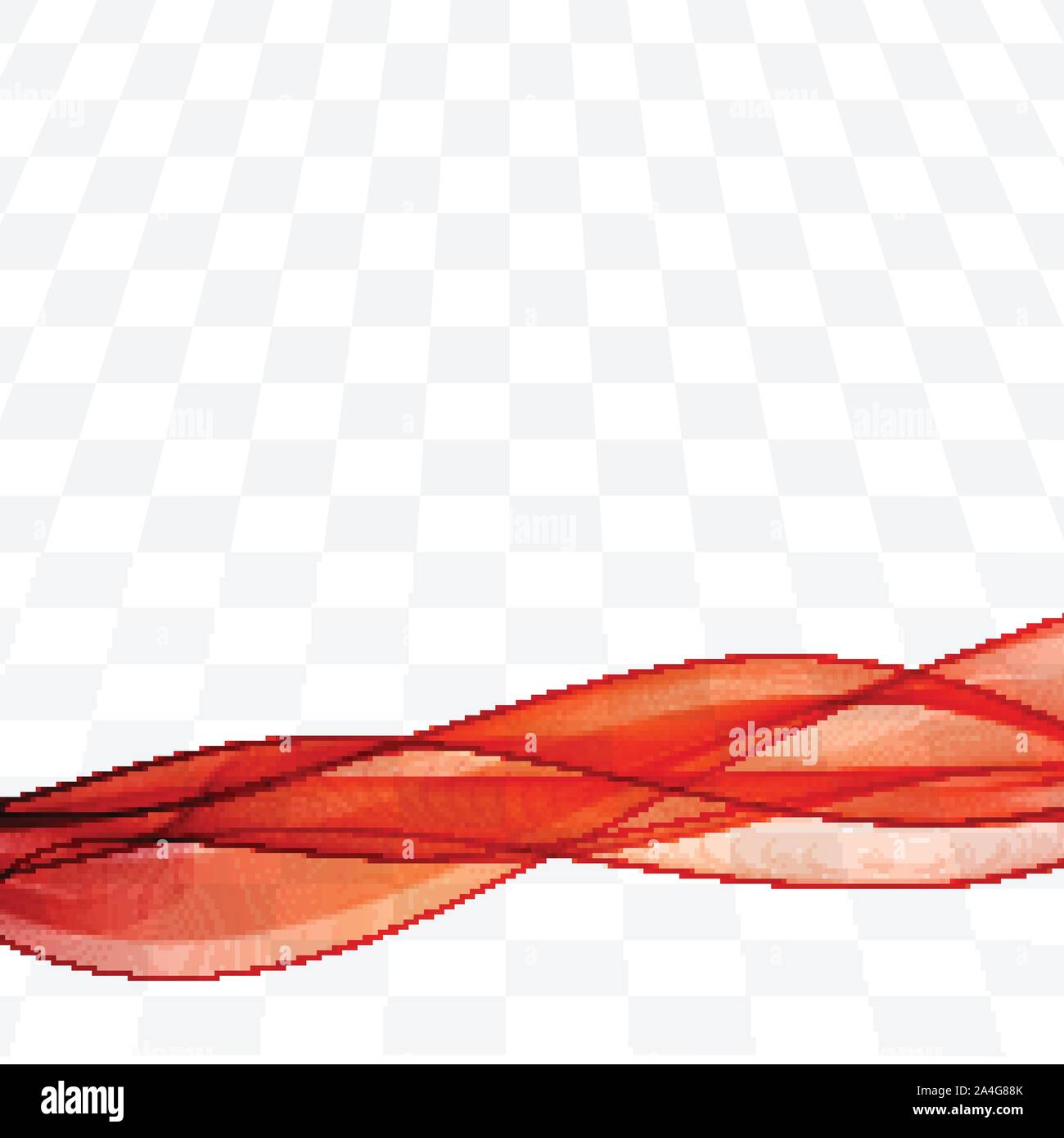 Abstract smooth color wave vector. Curve flow red motion illustration ...