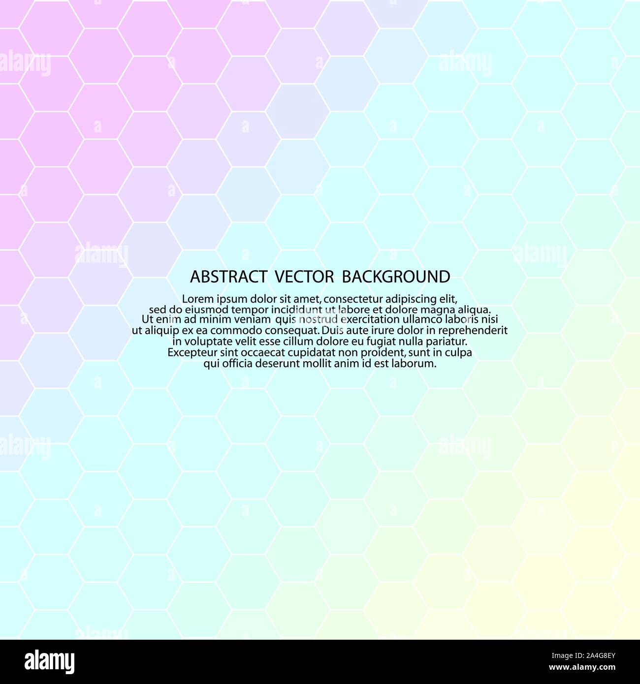 abstract vector background. pastel hexagons Stock Vector