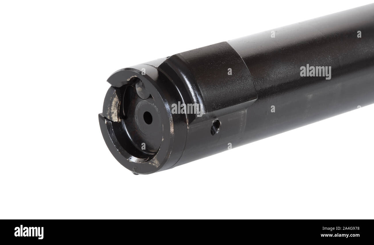 Rifle bolt face and lugs isolated on a white background Stock Photo Alamy