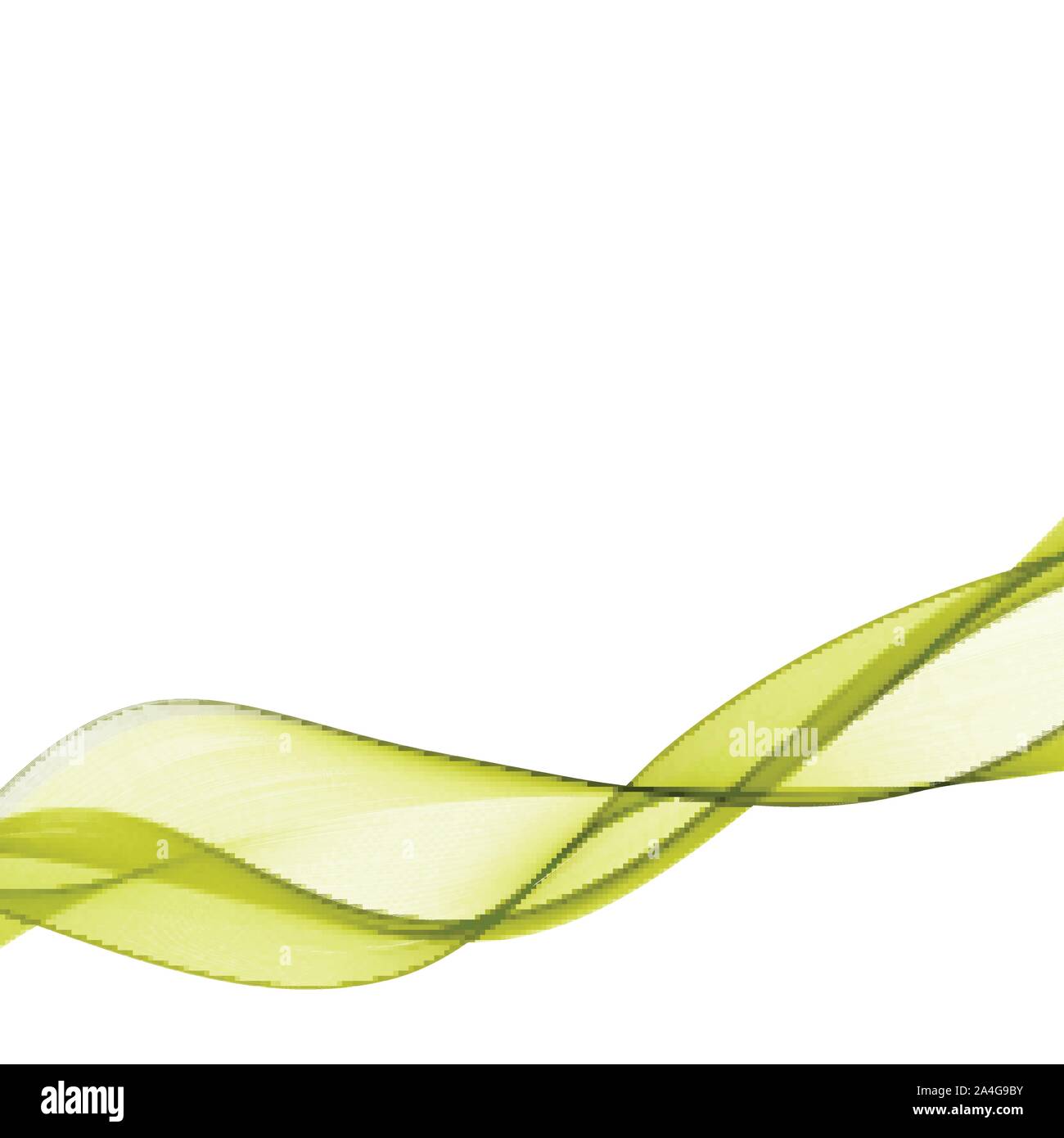 Bright green vector waves abstract background Stock Vector