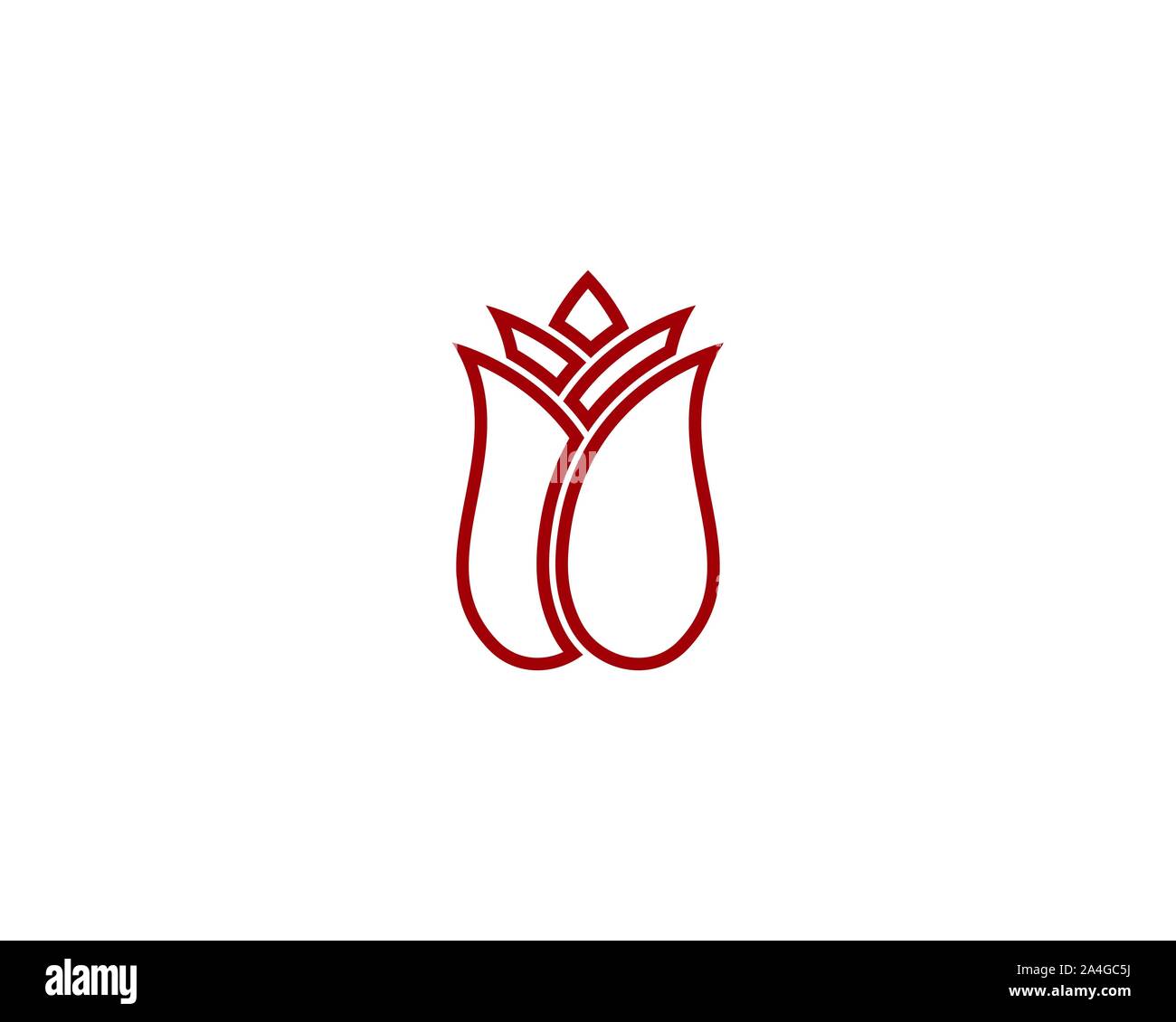 Rose flower Logo Template vector icon illustration Stock Vector Image ...