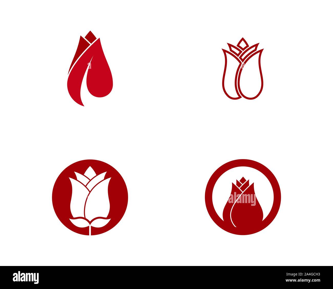 Rose flower Logo Template vector icon illustration Stock Vector Image ...