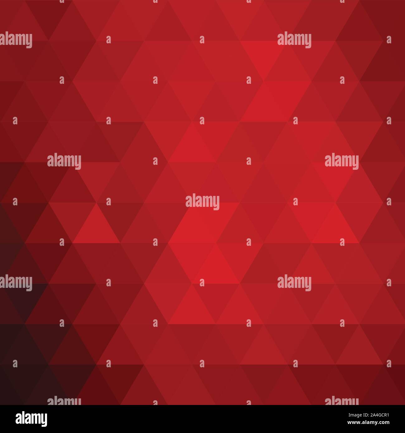 Vector red bright background with triangle shapes. Golden ornament Stock Vector