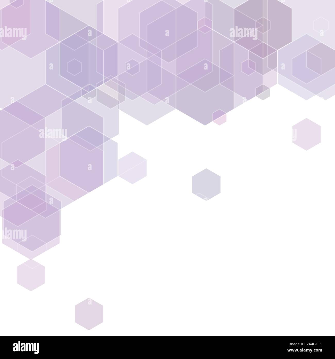 hexagonal lilac background. abstract vector background Stock Vector