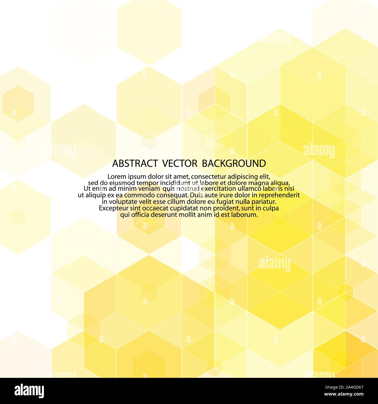 orange hexagon background. abstract vector illustration Stock Vector