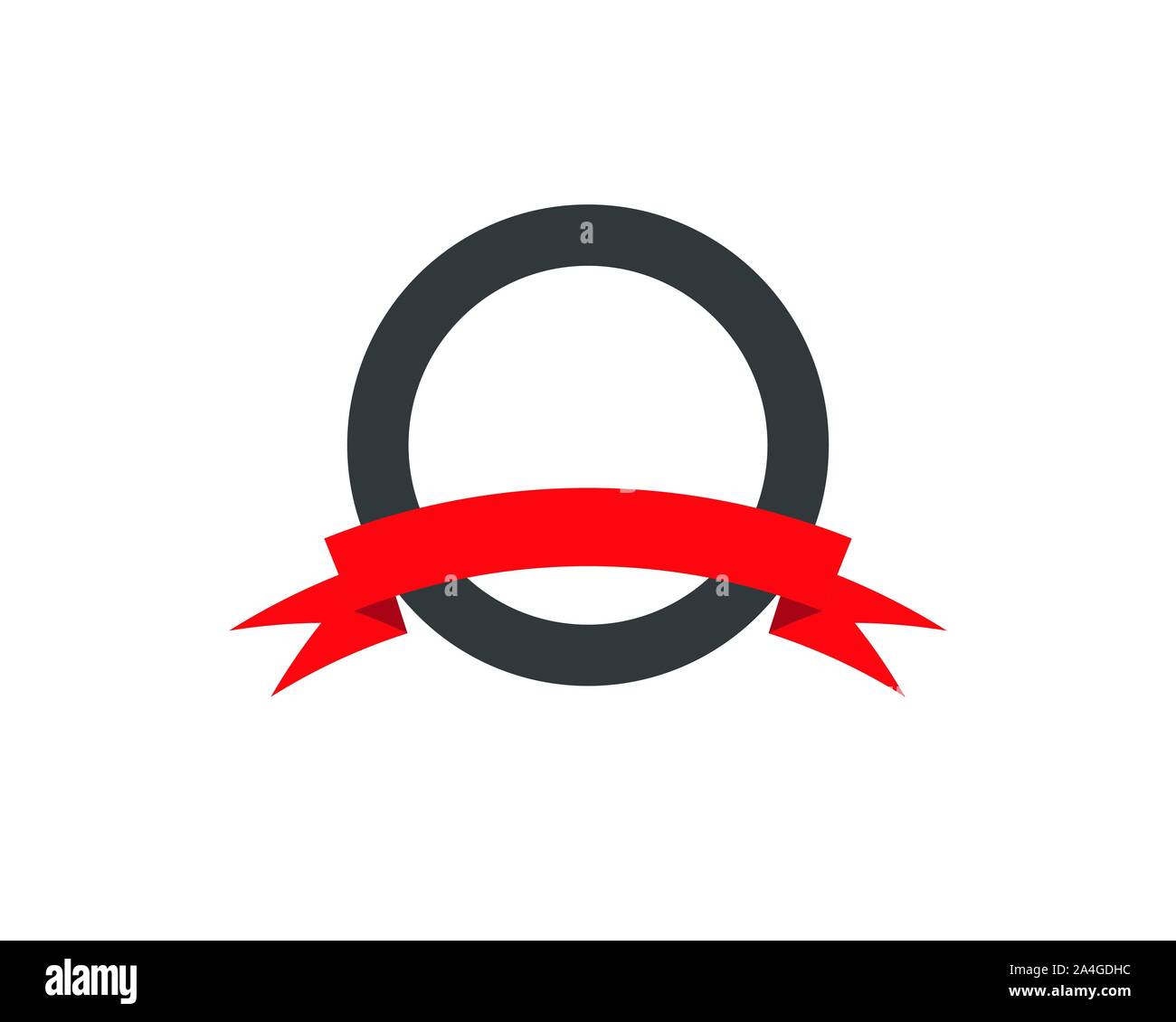 Flat vector ribbons banners flat isolated on white background Stock ...