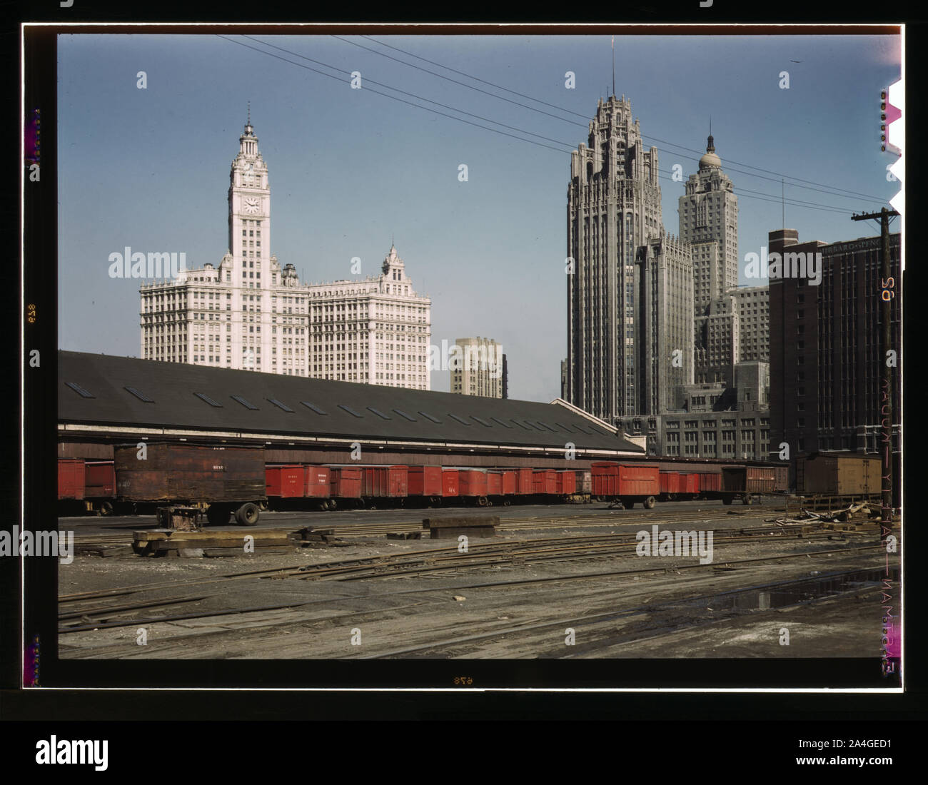 Trucks Unloading At The Inbound Freight House Of The Illinois Central