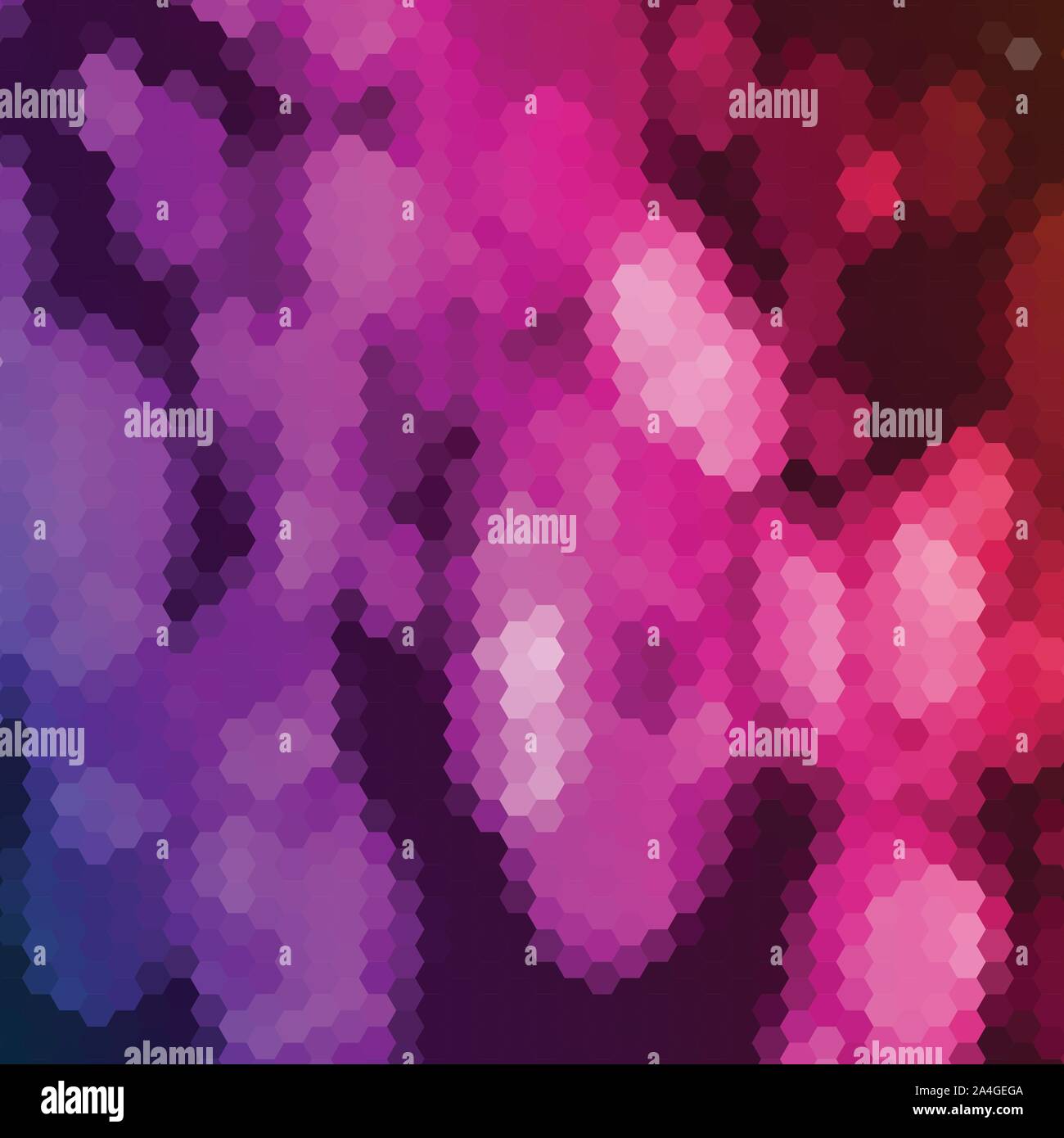 vector background. black background with purple hexagons. polygonal style. Stock Vector