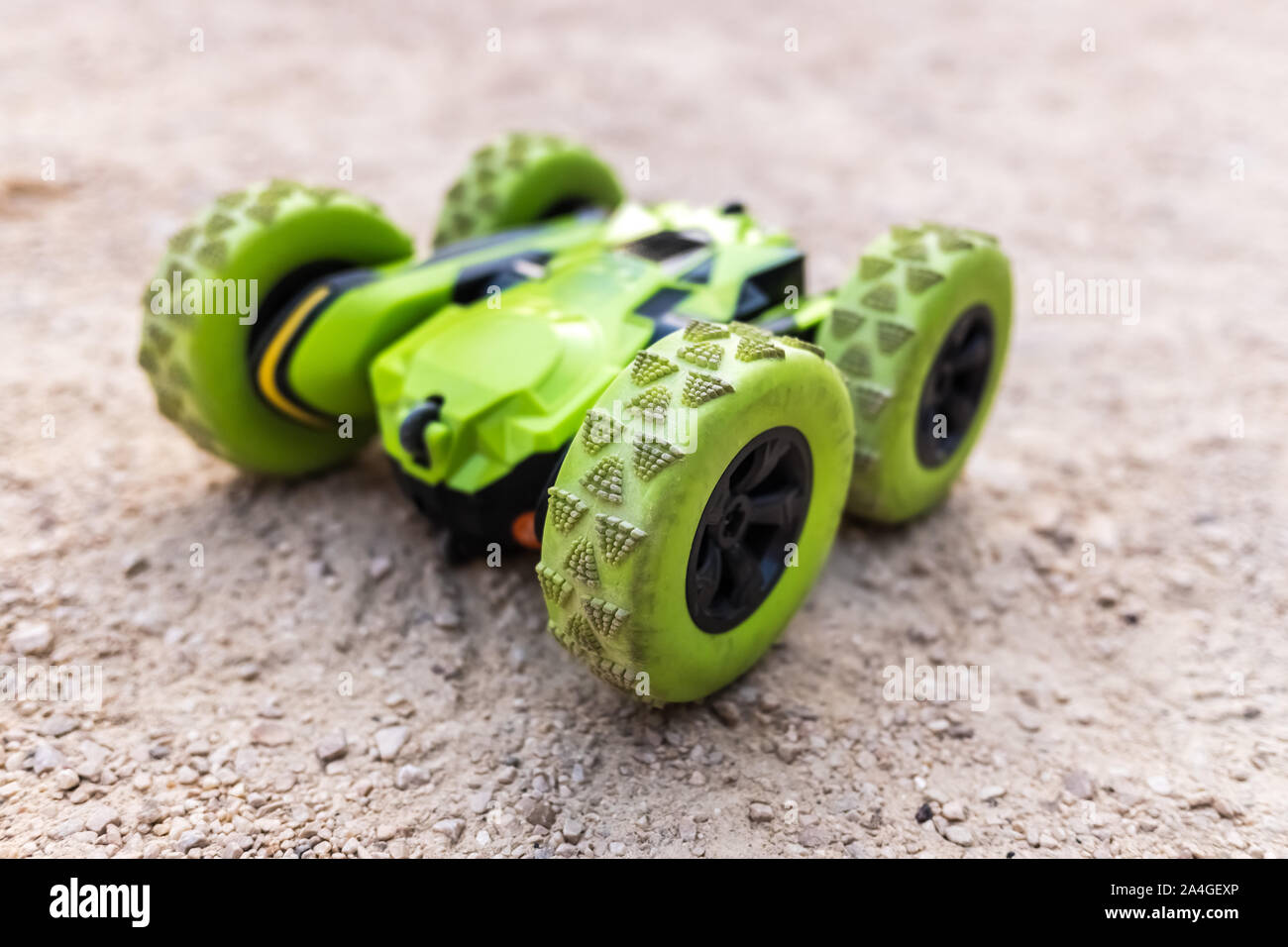 A 4x4 remote control toy car for children. Stock Photo