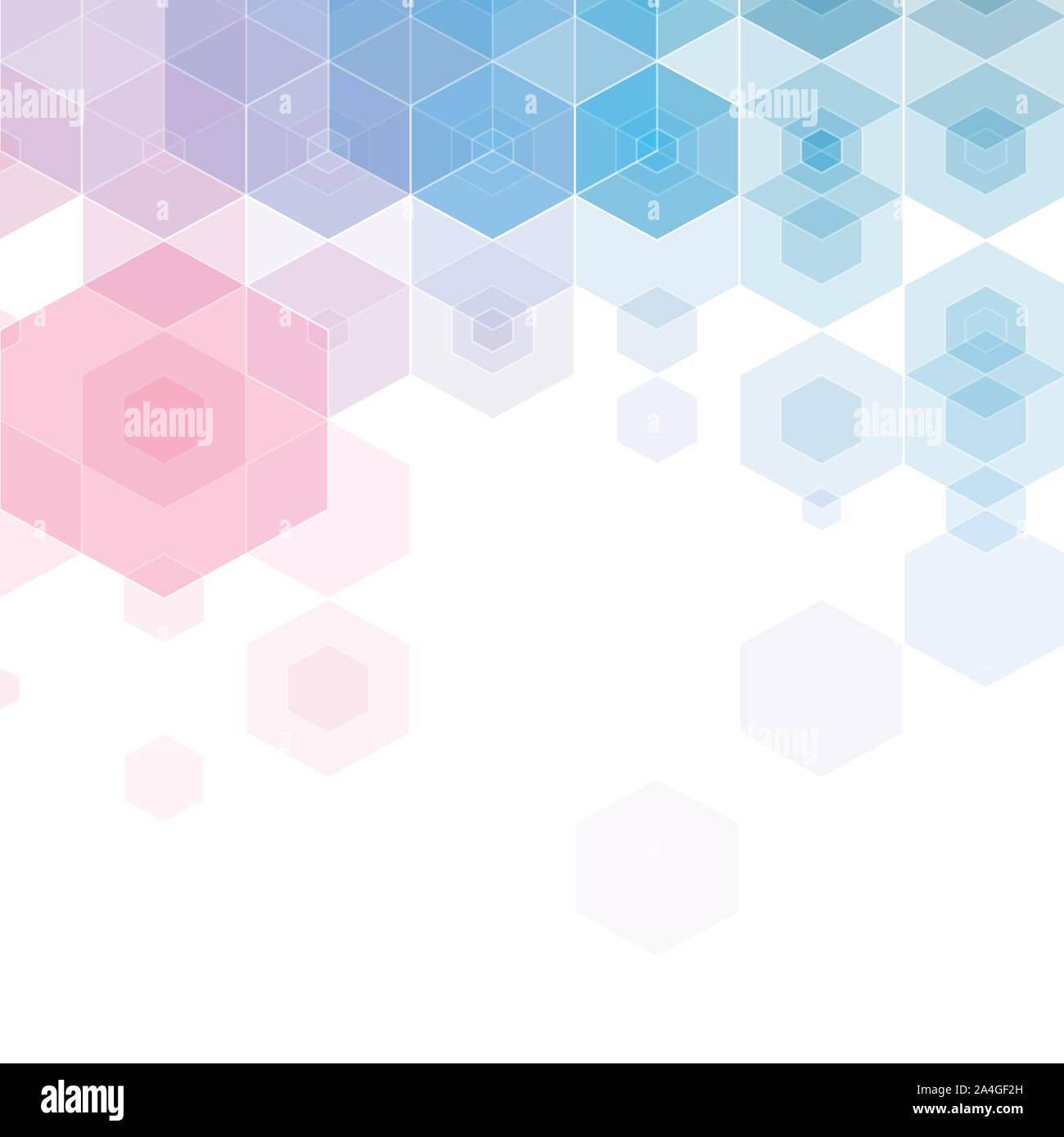 pink blue hexagons. template for business presentation Stock Vector