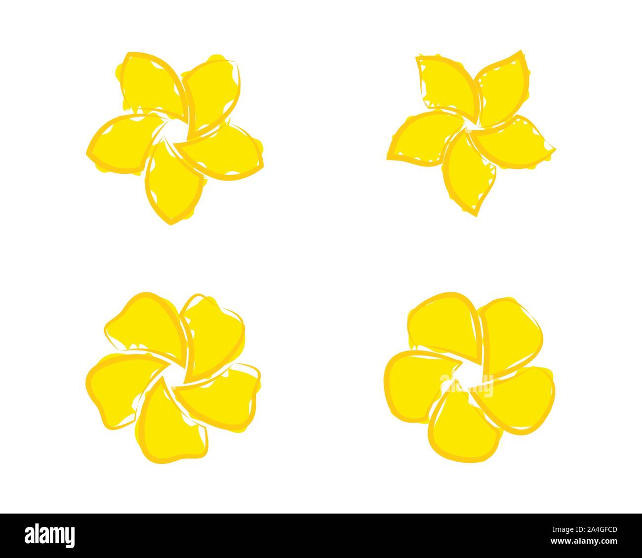 Plumeria flower icon vector illustration design logo template Stock Vector Image &amp; Art - Alamy