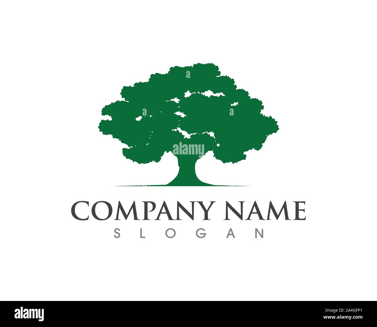 Oak tree Leaf Logo template vector illustration design Stock Vector