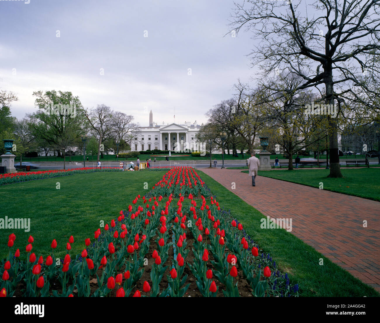White house from lafayette park hi-res stock photography and images - Alamy