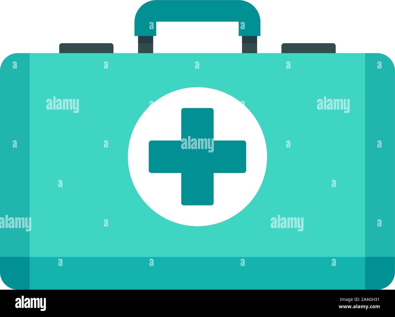 First aid kit icon. Flat illustration of first aid kit vector icon for ...