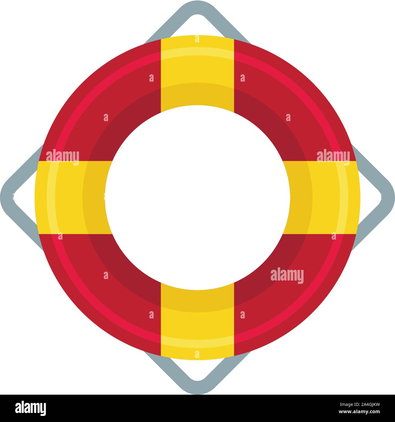 Life buoy icon. Flat illustration of life buoy vector icon for web