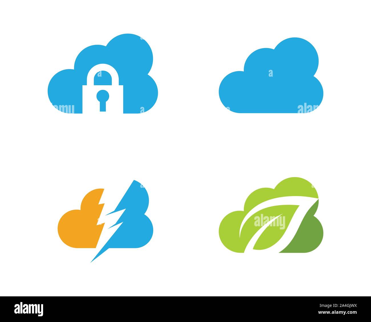 Cloud logo template vector icon illustration design Stock Vector Image ...