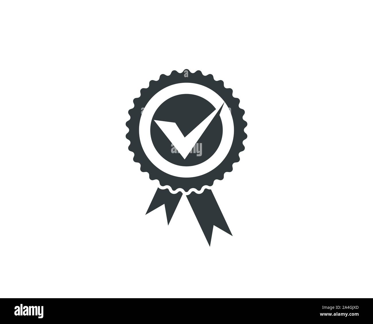 Approved or Certified Medal Icon illustration design Stock Vector