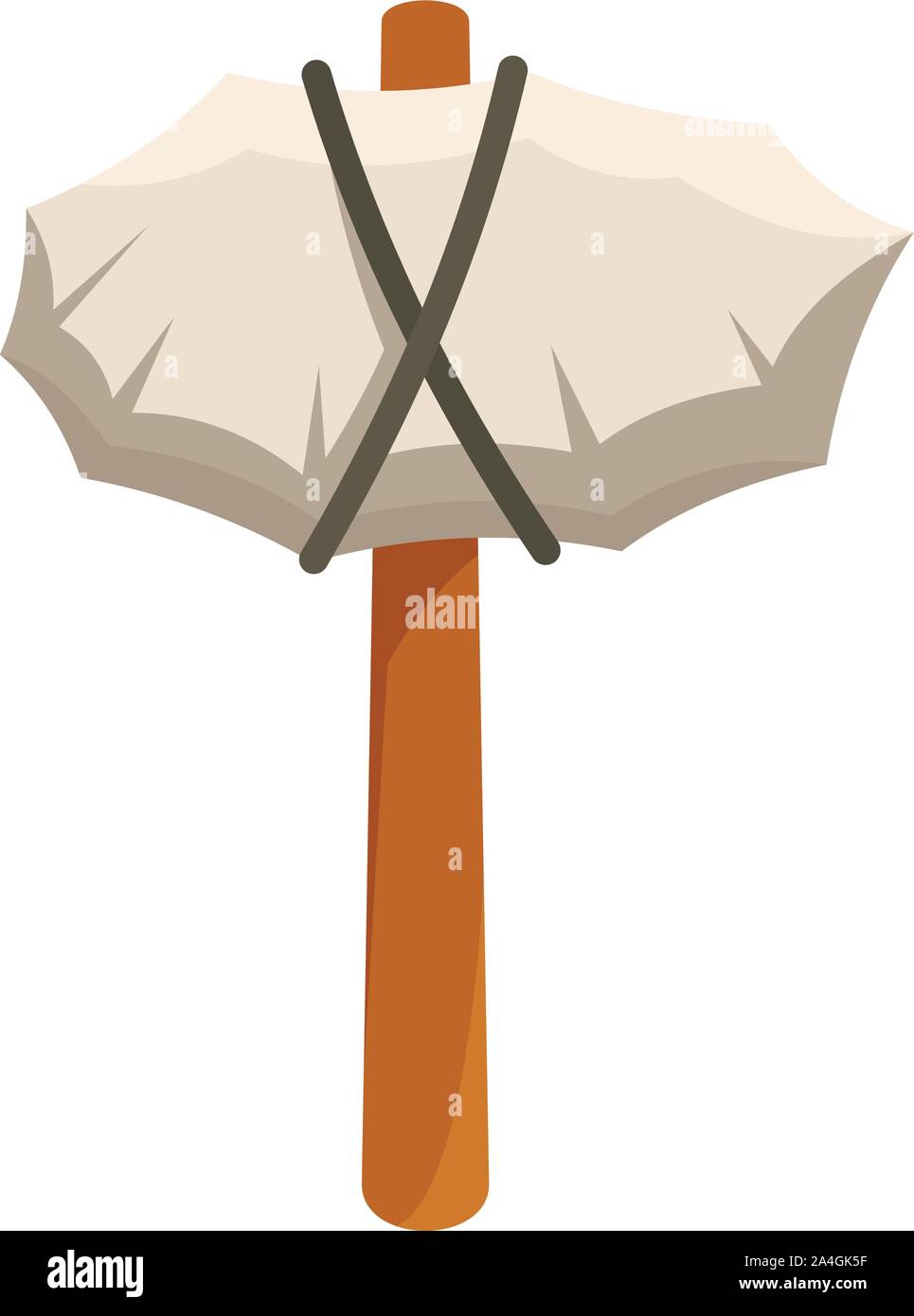 Stone age hammer icon. Flat illustration of stone age hammer vector