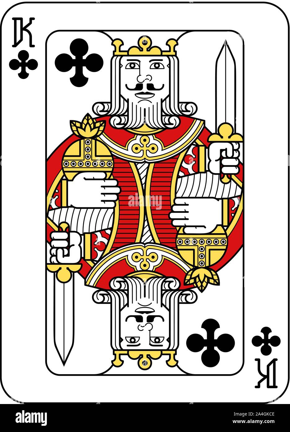 Playing card king clubs Stock Vector Images Alamy