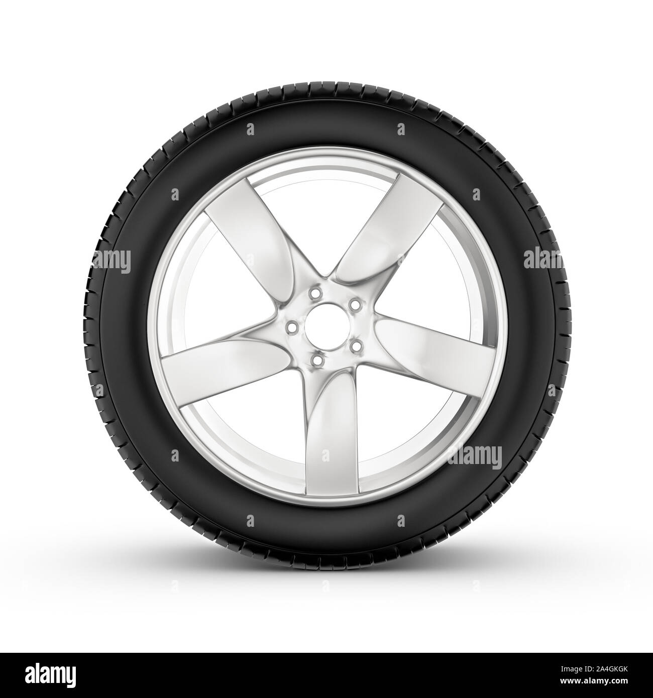 Wheels Rear Profile Rendering of wheel with one in profile isolated on white background ...