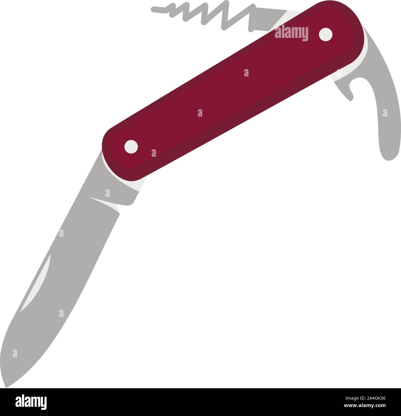 Swiss knife icon. Flat illustration of swiss knife vector icon for web ...