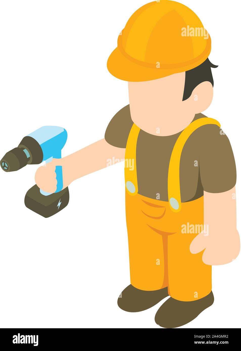Repairer icon, isometric style Stock Vector