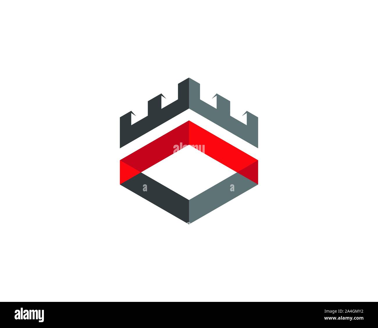 Castle vector illustration icon Logo Template design Stock Vector Image ...
