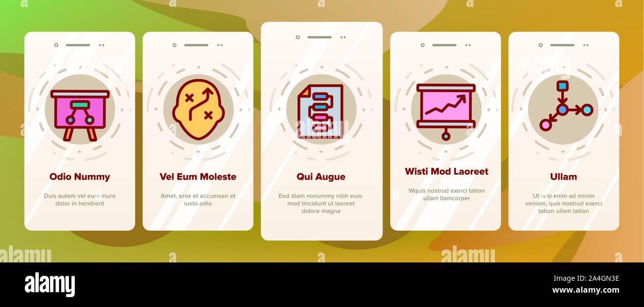 Planning Color Elements Vector Onboarding Stock Vector Image & Art - Alamy