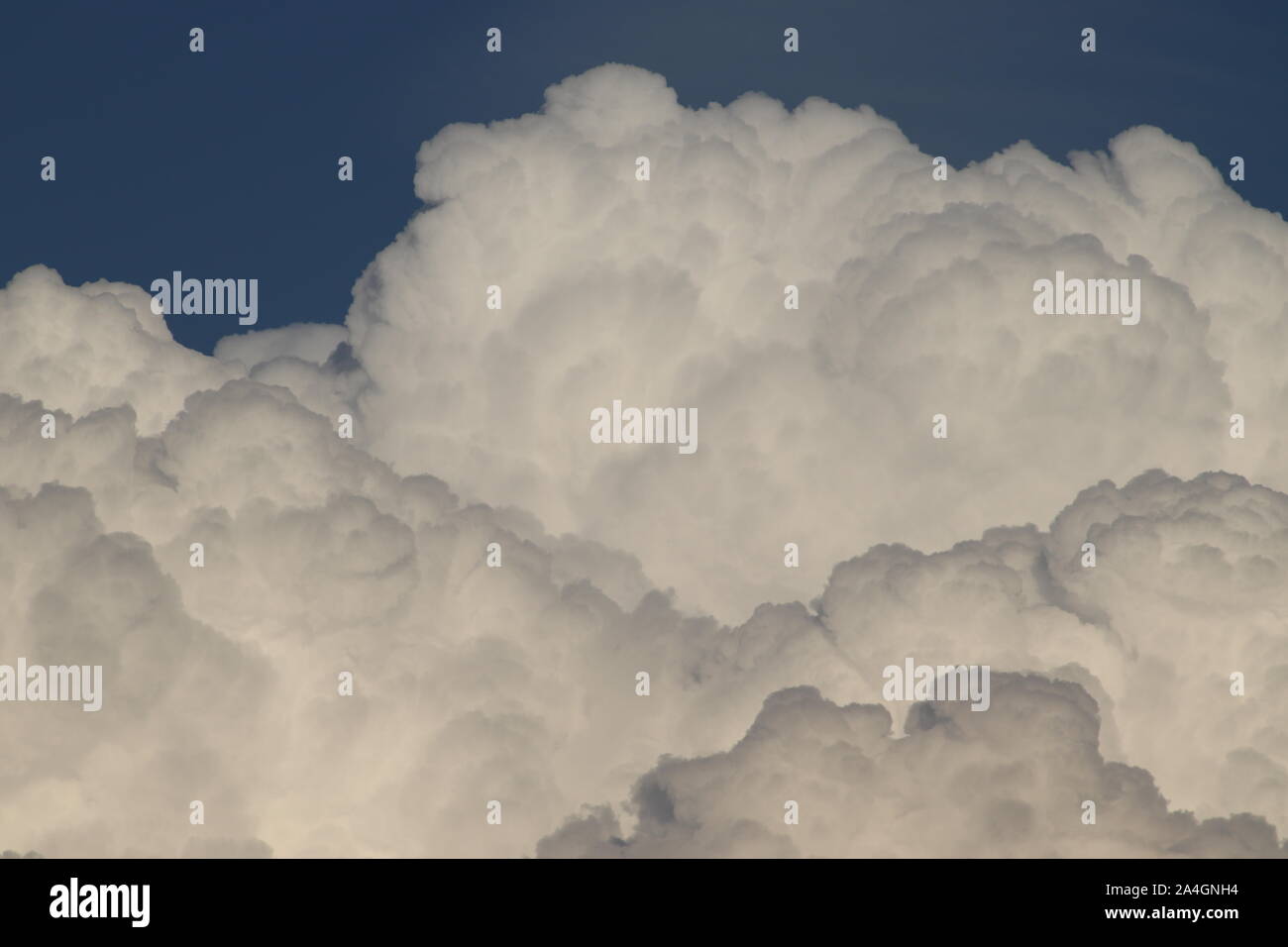Texture background of blue sky with fluffy cumulus clouds Stock Photo ...