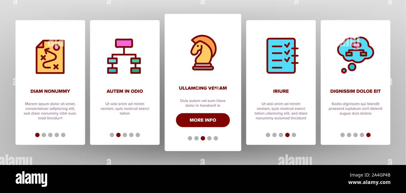 Planning Color Elements Vector Onboarding Stock Vector Image & Art - Alamy